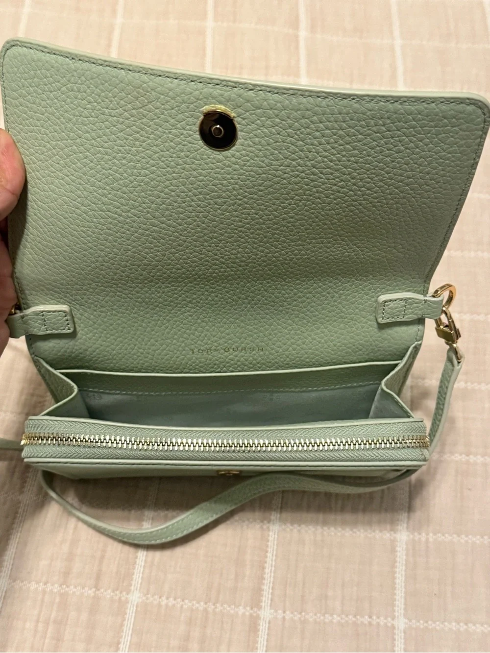 Tory Burch pebbled leather